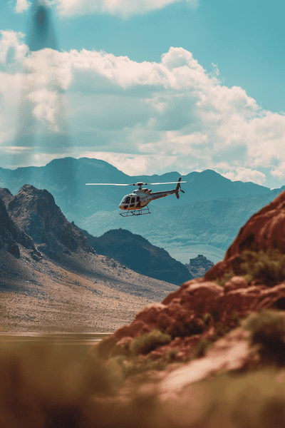 Helikopterflug: Red Rock Canyon und Las Vegas