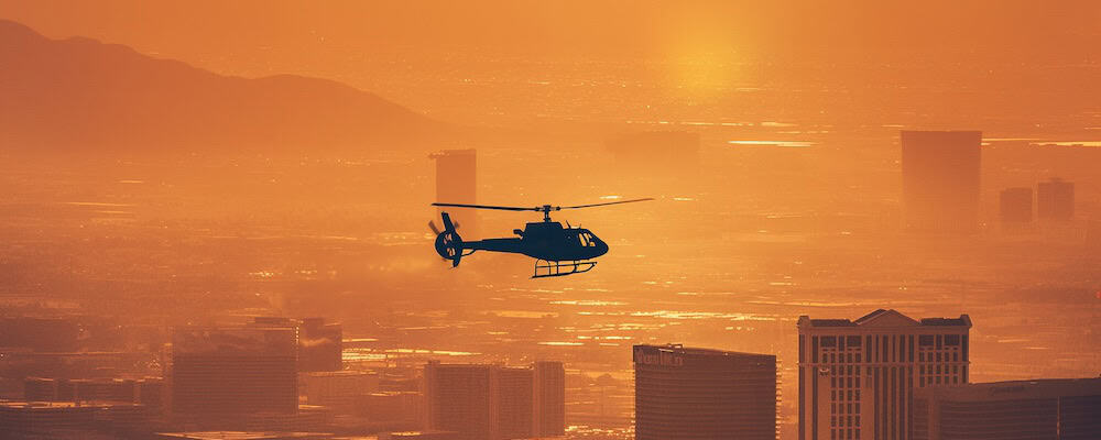 Helikopterflug über Las Vegas