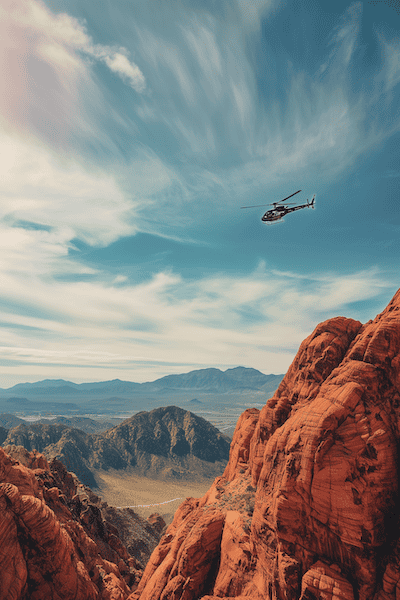 Helikopterflug: Red Rock Canyon und Las Vegas